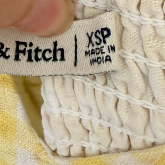 NWOT Abercrombie V-Neck Linen-Blend Mini Dress - Picture 3 of 4